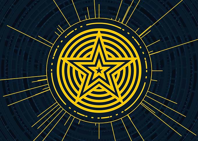 Gold Sacred Geometry Glyph