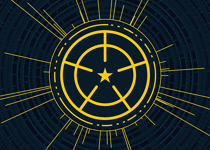 Yellow Glyph Mandala Rune