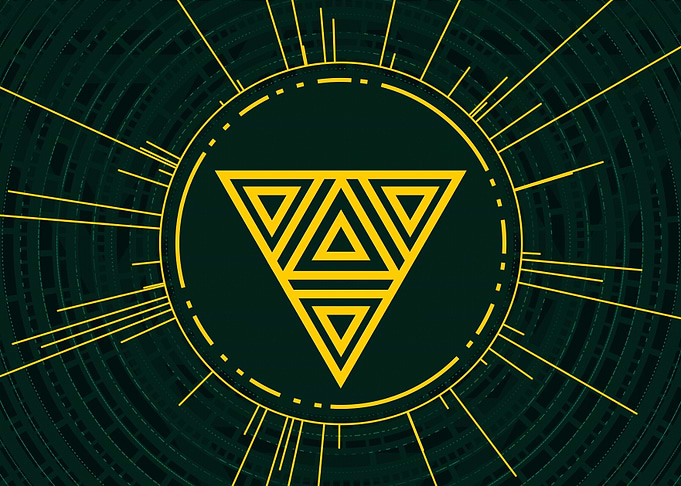 Gold Geometric Glyph Rune