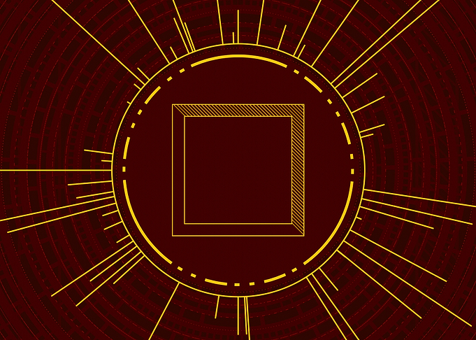 Gold Geometric Glyph Sign