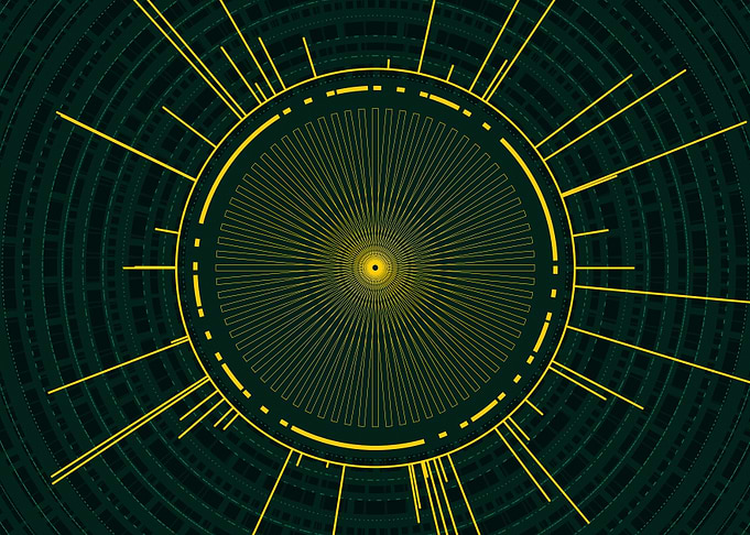 Gold Sacred Geometry Glyph