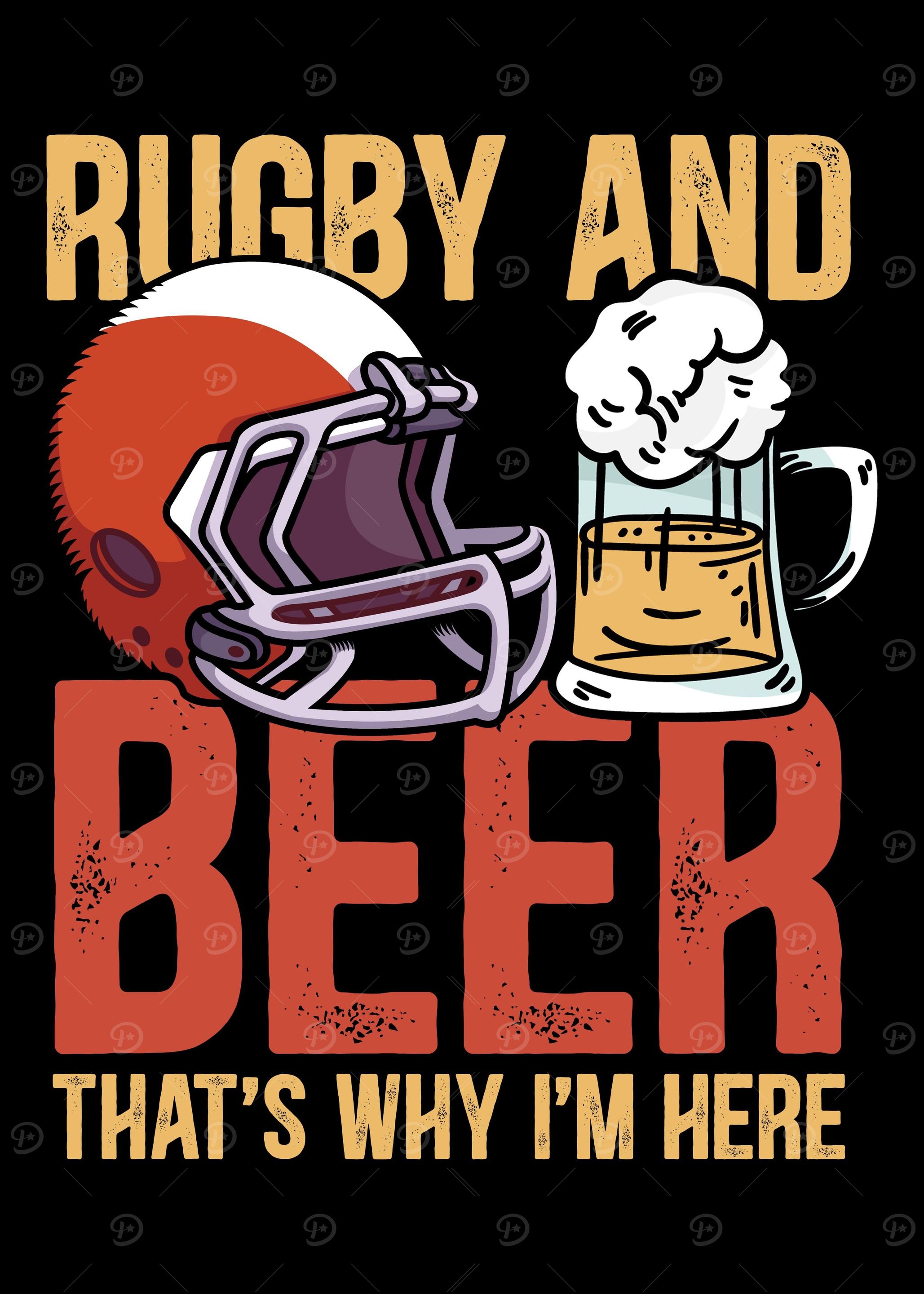 Rugby And Beer Fan Player
