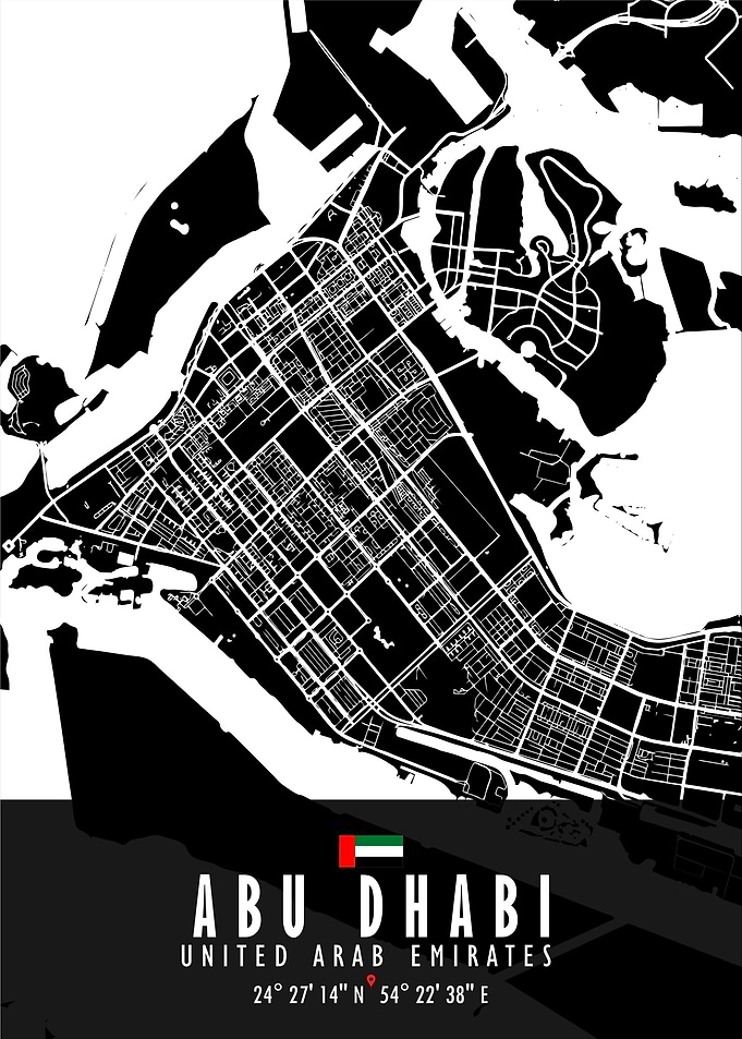 Abu Dhabi Map UAE
