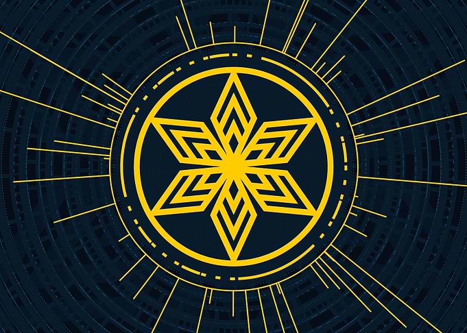 Gold Sacred Geometry Glyph