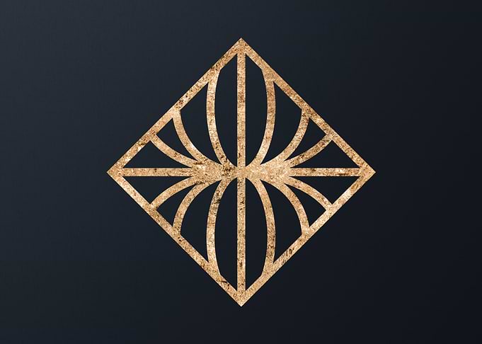 Gold Geometric Glyph Rune