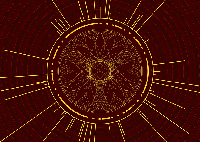 Yellow Glyph Mandala Rune