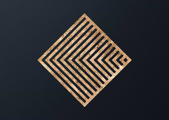 Gold Sacred Geometry Glyph