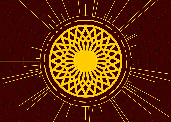 Gold Glyph Mandala Rune