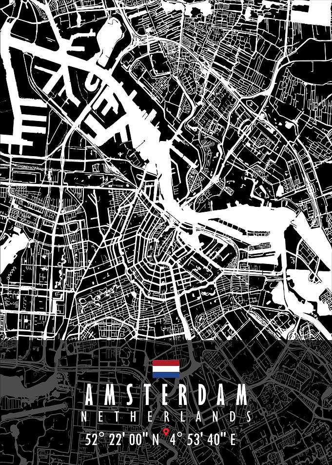Amsterdam Map Netherlands