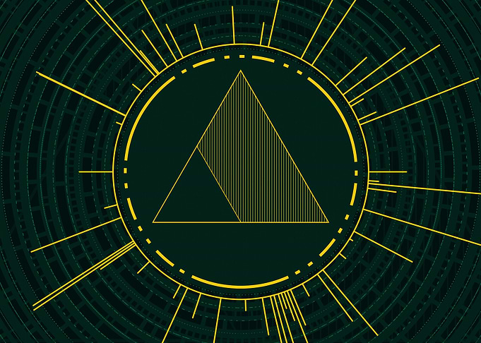 Gold Geometric Glyph Rune