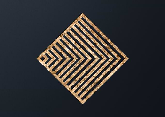 Gold Sacred Geometry Glyph