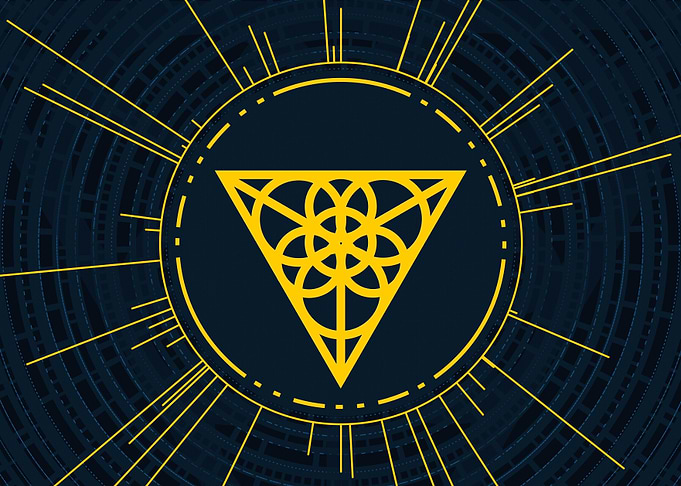 Gold Sacred Geometry Glyph