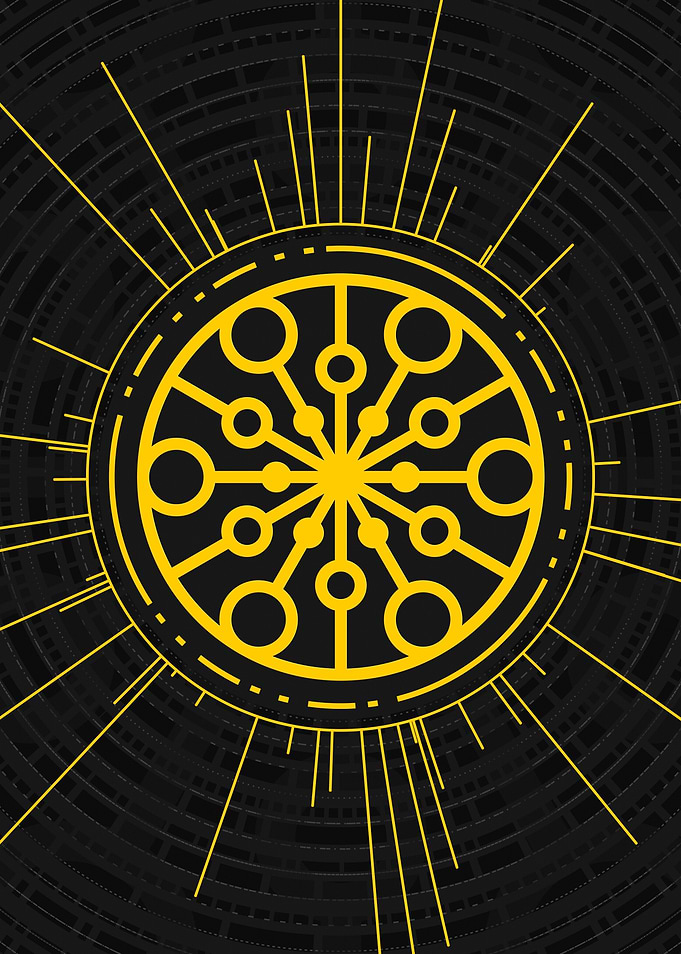 Gold Geometric Glyph Rune