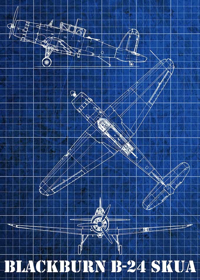 Blueprint of Blackbur Skua