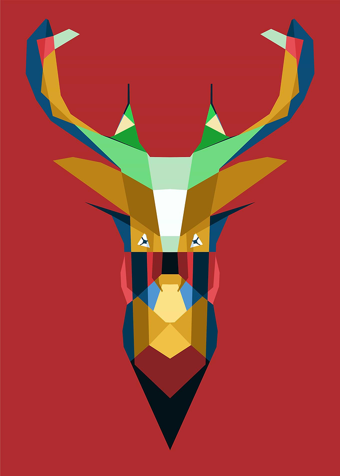 Deer Abstrack Colorfull