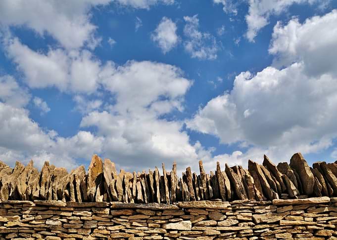 Typical stone wall