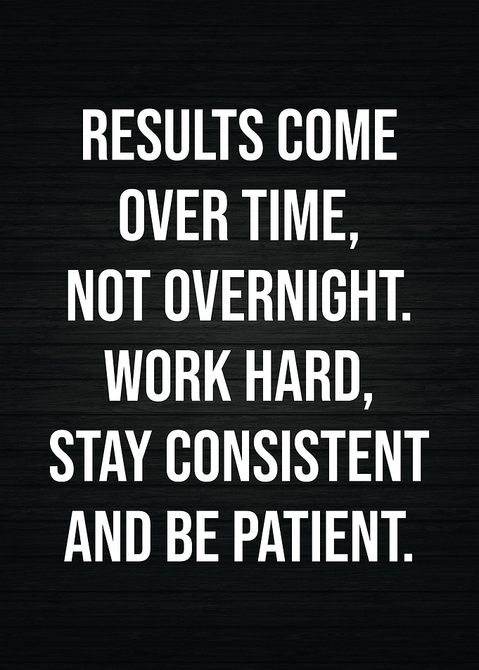 Results Come Over Time