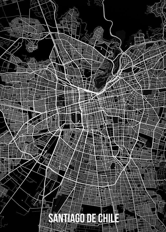 Santiago de Chile dark map