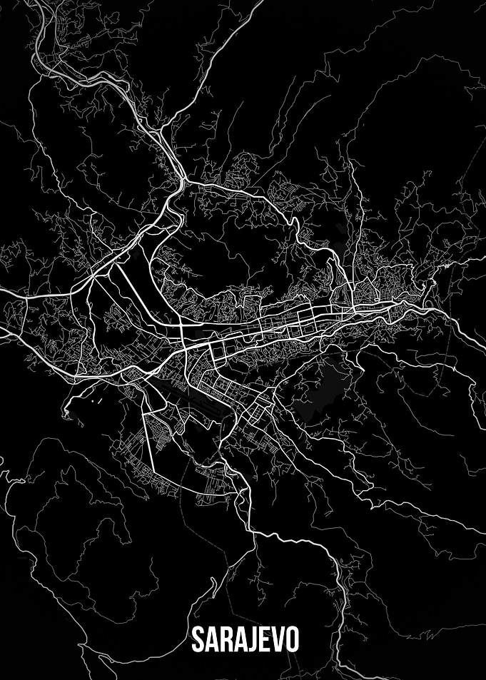 Sarajevo dark map