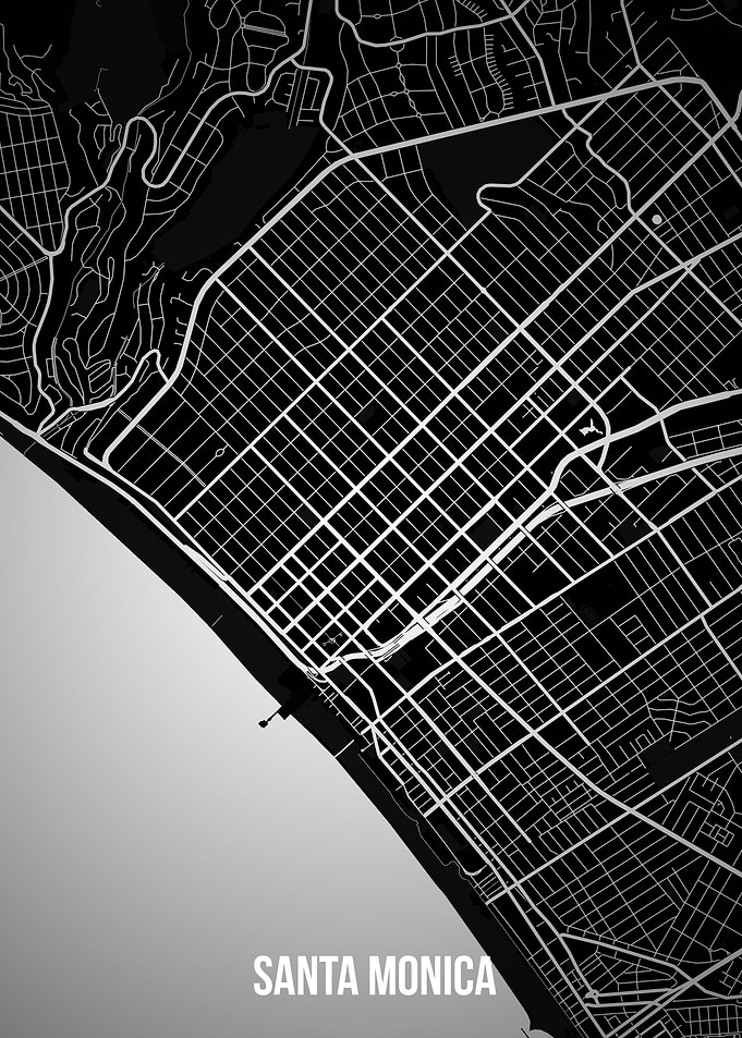 Santa Monica dark map