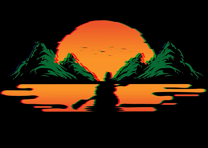 Kayak Vaporwave Retro