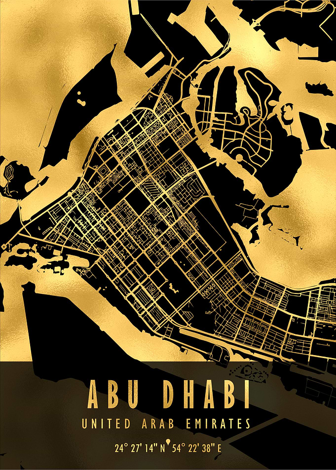 Abu Dhabi Map UAE