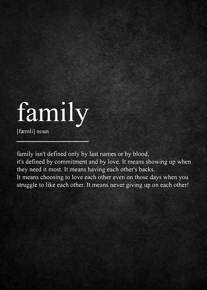 8 Family Definition Print