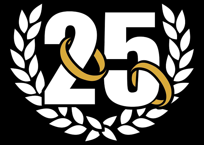 25 years silver wedding an