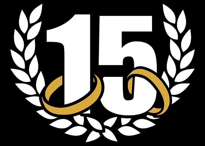 15 years 15th wedding anni