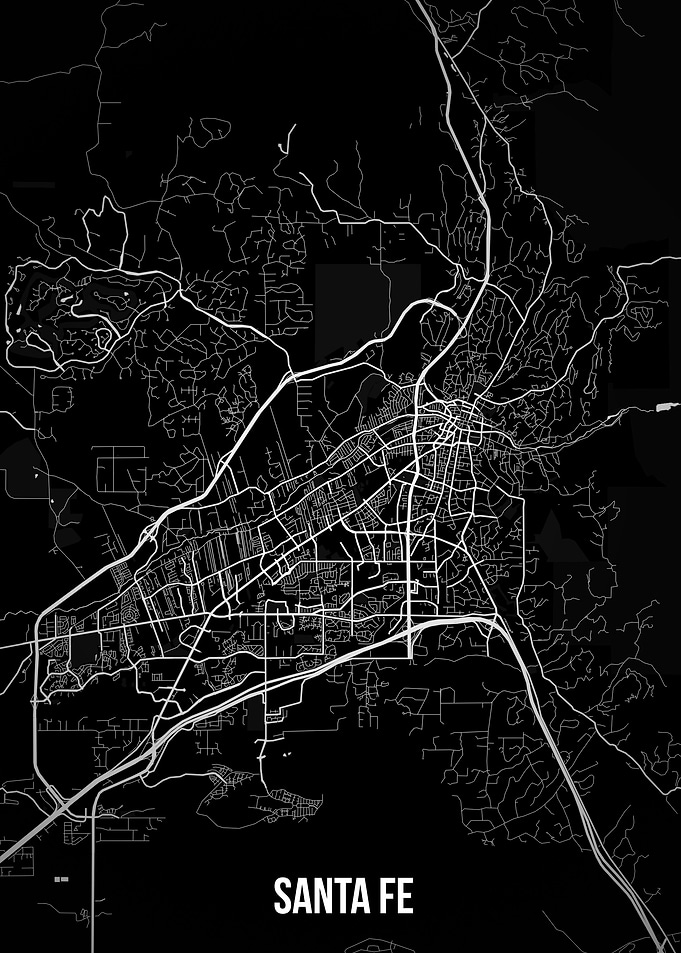 Santa Fe dark map