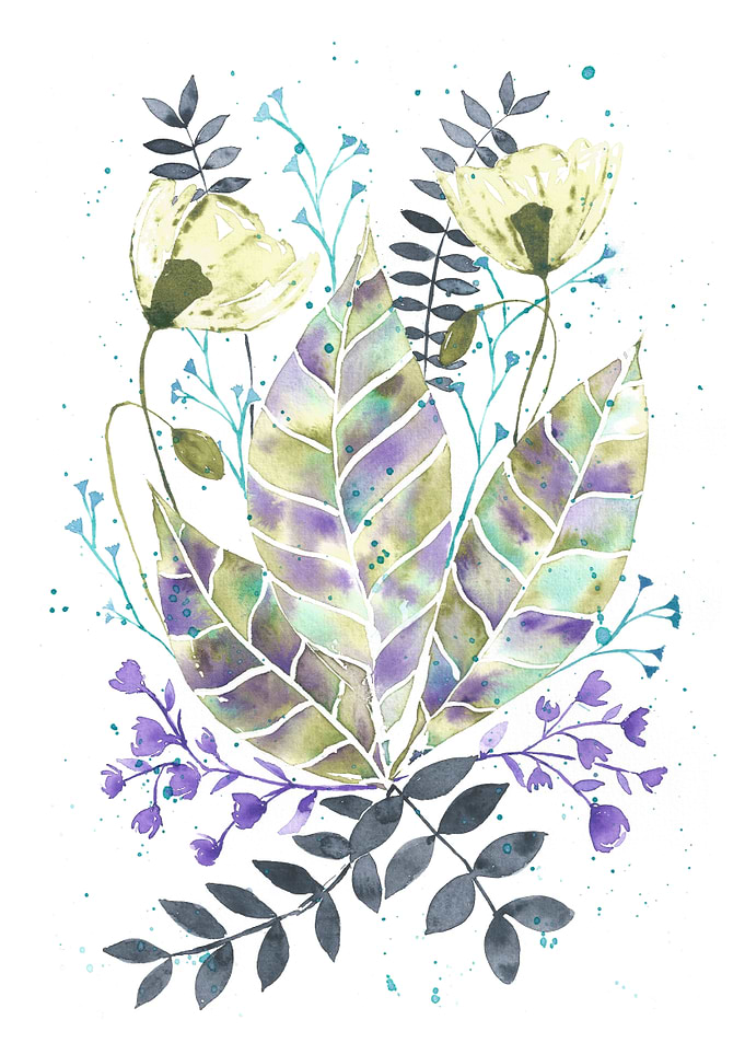 Bunch of lilac and green f