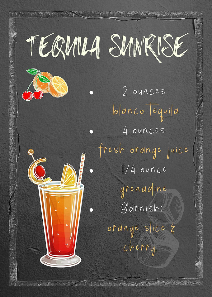 TEQUILA SUNRISE Cocktail