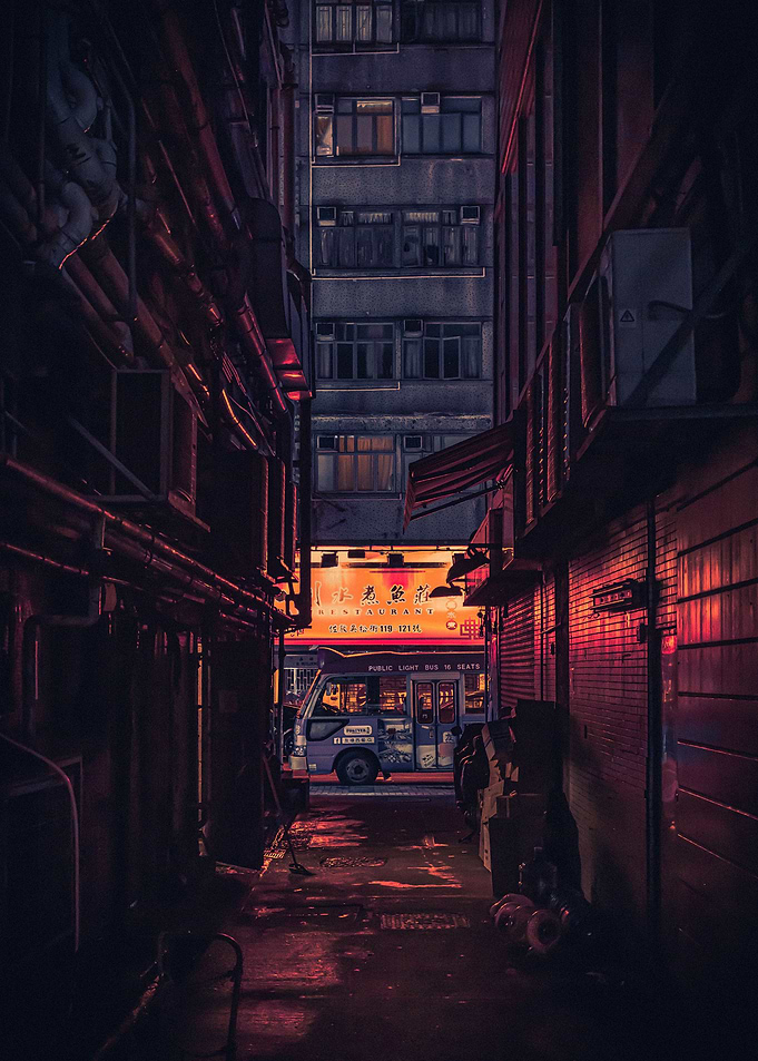 At the end of the street