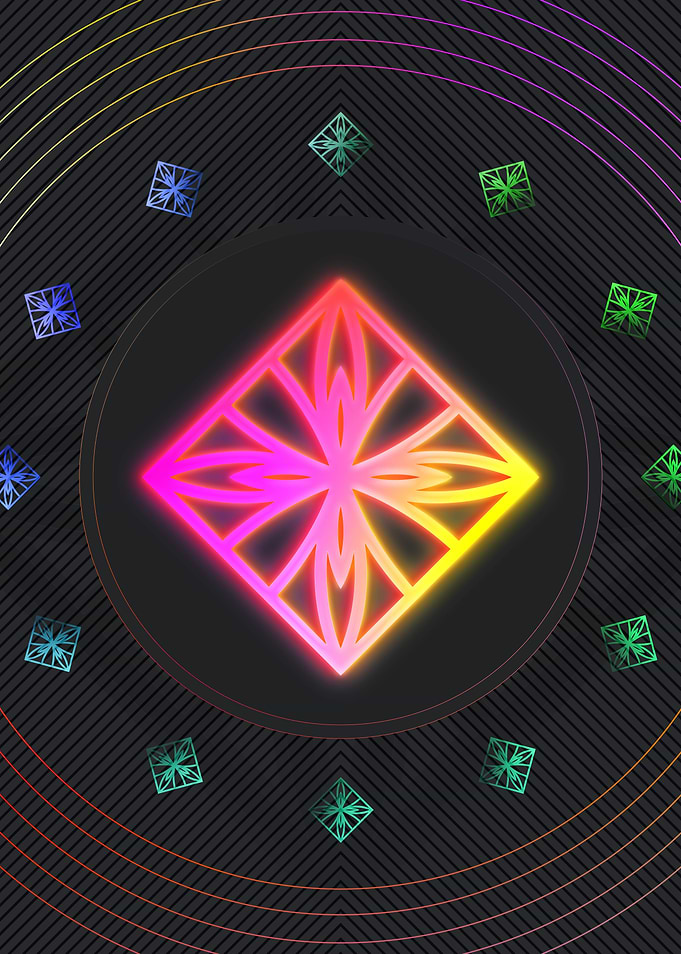 Neon Sacred Geometry Glyph
