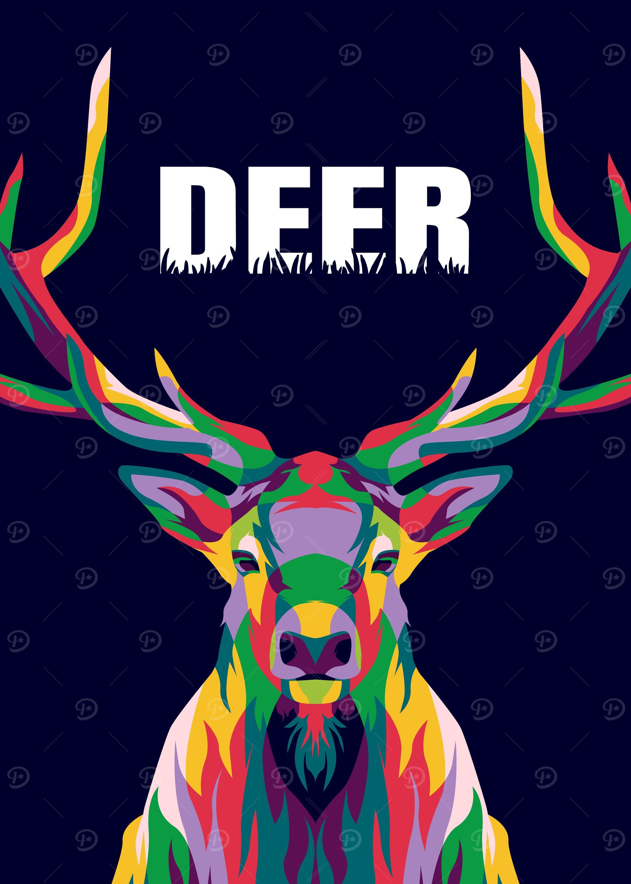 Deer Colorful