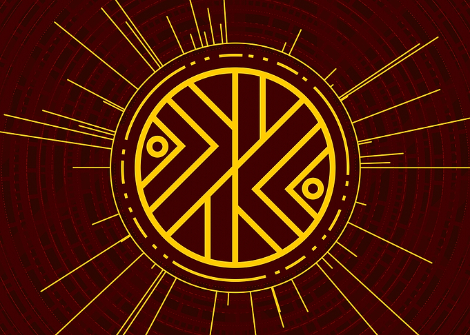Yellow Glyph Mandala Rune