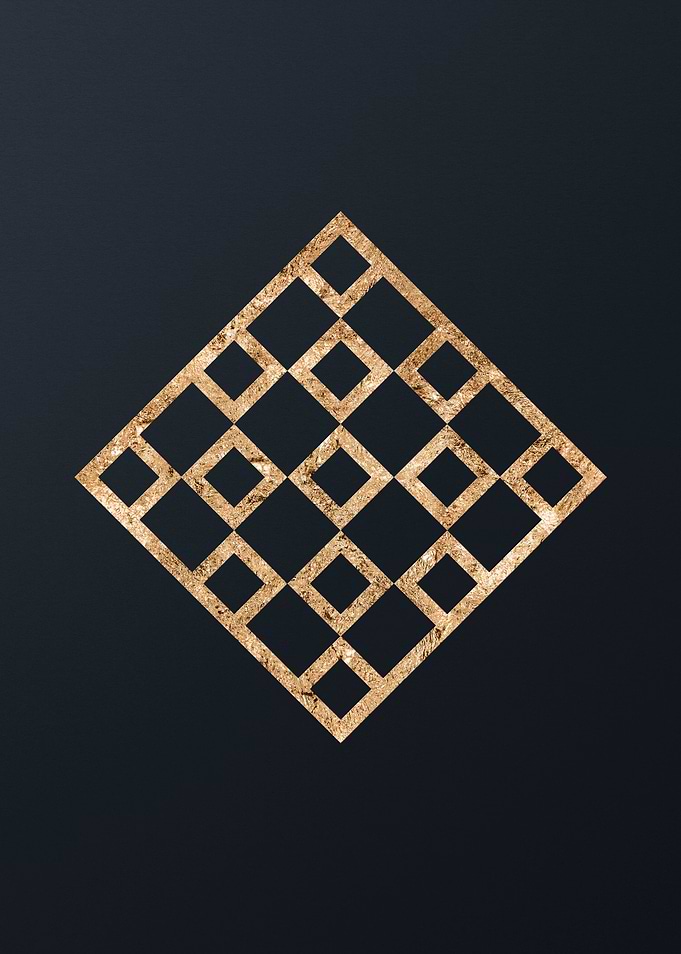 Gold Sacred Geometry Glyph