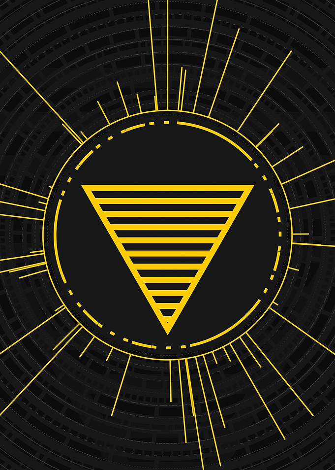 Gold Sacred Geometry Glyph