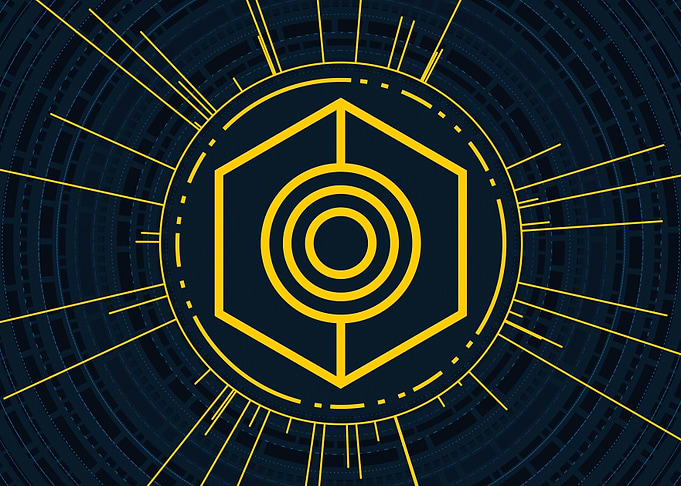 Gold Sacred Geometry Glyph