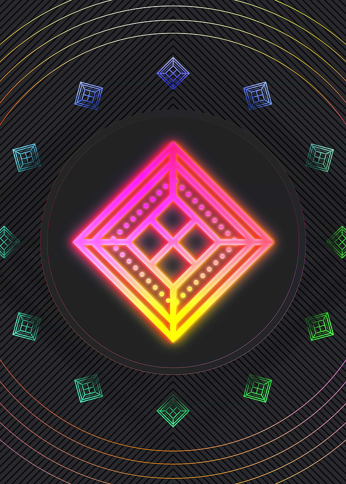 Neon Sacred Geometry Glyph