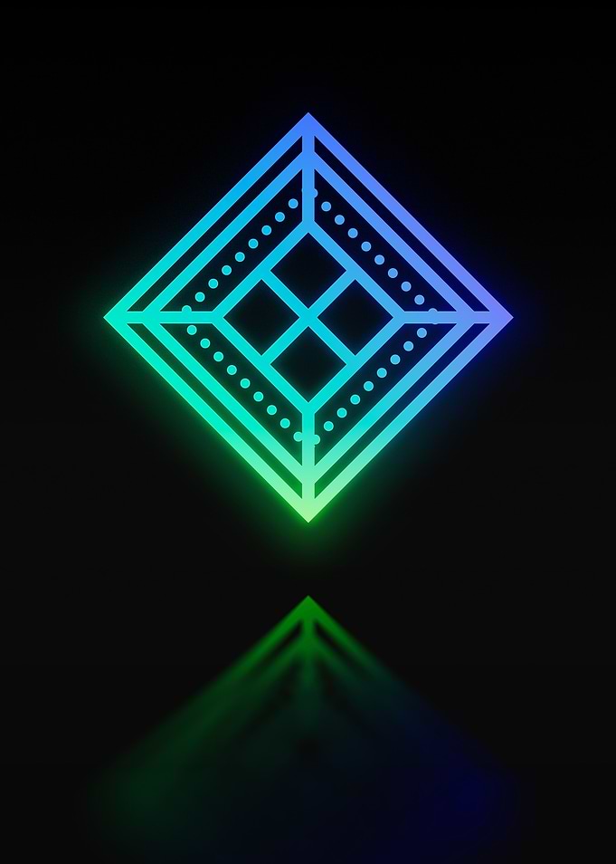 Neon Geometric Glyph Rune