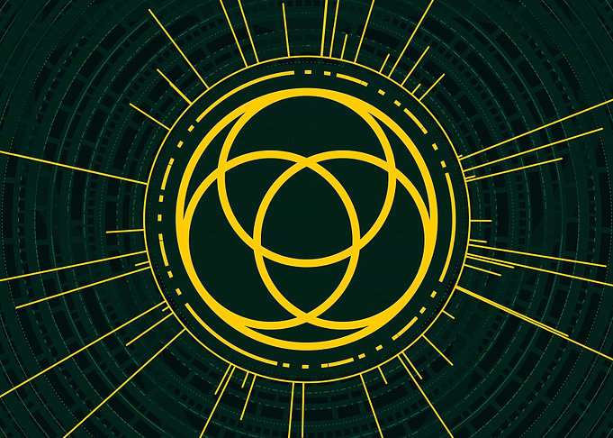 Yellow Glyph Mandala Rune