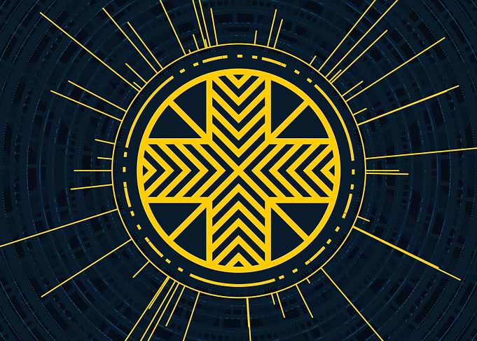 Gold Glyph Mandala Rune