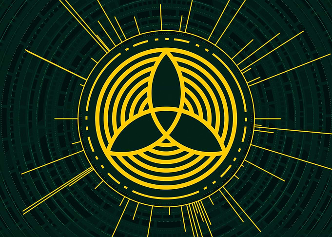Gold Sacred Geometry Glyph