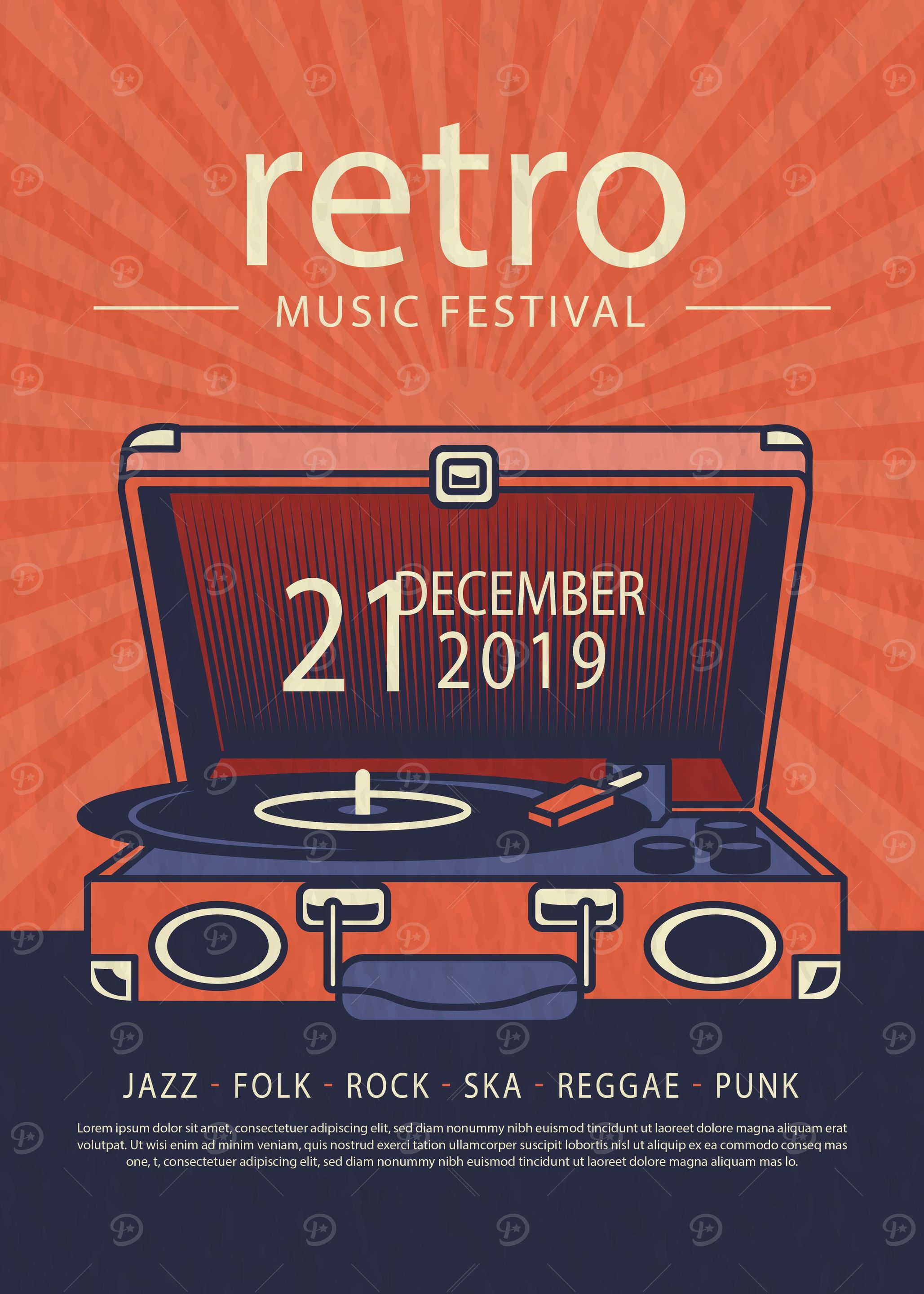 Retro music poster