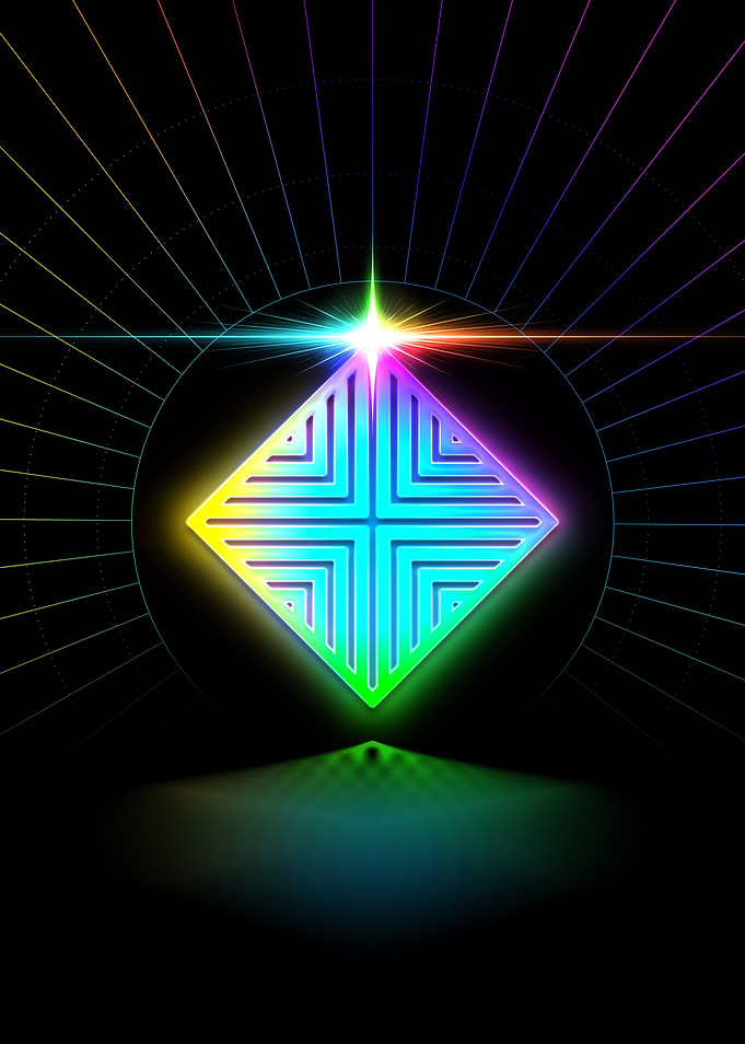 Neon Glyph Mandala Rune