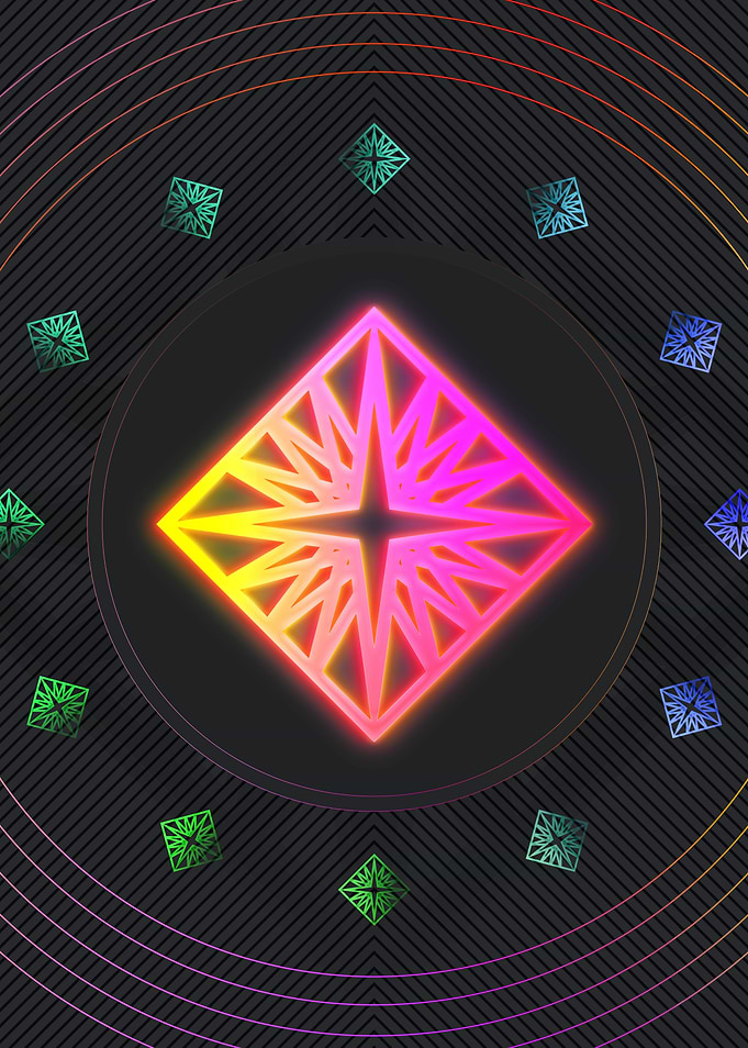 Neon Geometric Glyph Rune