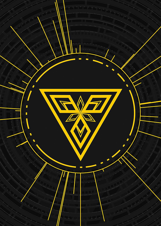 Yellow Glyph Mandala Rune