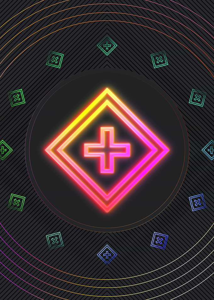 Neon Glyph Mandala Rune