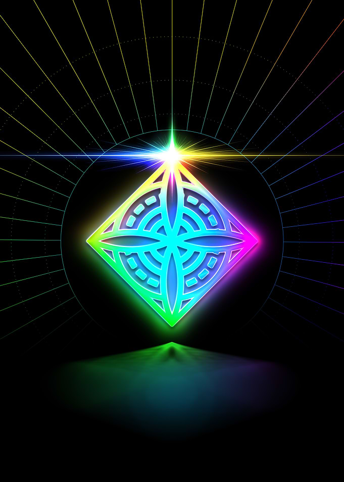 Neon Geometric Glyph Rune